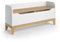 VitaliSpa Coffre à Jouets Malia, Blanc/chêne, 107.2x50cm avec Banc