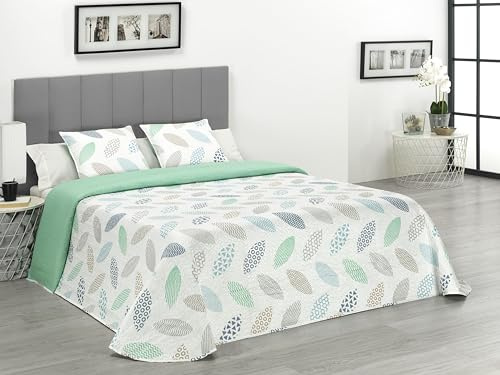 Donegal Collections Colcha Cama 105 - Colcha Bouti Cama 105/120 Estampada Reversible + 1 Cojin Tanble - Colcha Verano/Primavera - Acolchado Fino - Microfibra Extrasuave - Cubre Cama Multiusos
