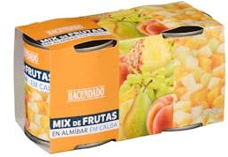 Macedonia mix de frutas en almíbar Hacendado 2 latas x 115 g Pack 2