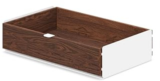 Oakywood Cajón Modular Grande - Organizador de Escritorio de Madera Maciza con Cajones - Almacenamiento para Documentos y Suministros - para Oficina en Casa - Nogal Blanco - Único