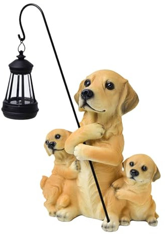 Statues De Chien De Jardin Décor Extérieur, Statues De Jardin Solaire Chien, Statues Extérieures, Décoration De De Statues À Énergie Solaire, Feux De Figurine Extérieurs, Ornements Solaires