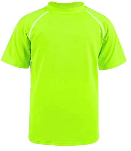 BSBUY Kids Boys Swim Tops, Boy's Girl's Short Sleeve Rash Vest UPF50+ Sun Swimming Tops, Quick Dry Swim Shirts Rash Guard Swimwear, UV Sun Shirt Swimming Top for Water Sports Sports Running(140)