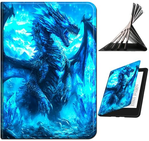 RWUTYTIUL Schutzhülle für 15,2 cm (6 Zoll) Kindle Paperwhite (11. Generation, 2022/2024) E-Reader-Hülle, stoßfest, intelligent, schützend, Multi-Winkel-Ansicht, Tablet-Hülle für Damen und Herren, mit