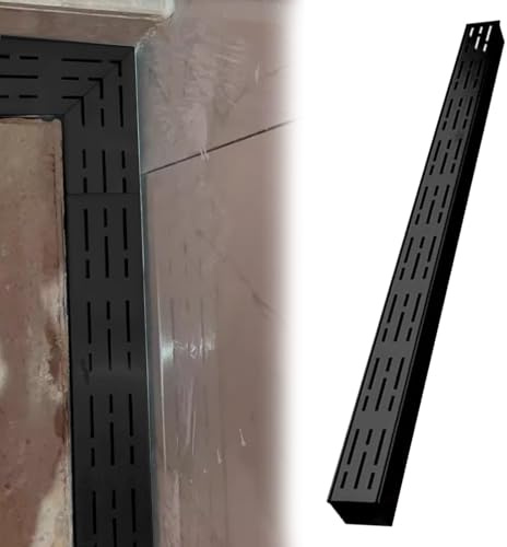 Scarico stretto per pavimenti in cemento, tubo di grondaia a canale da 5-10 cm, ideale per vialetti, piscine e cortili (larghezza x altezza 35 x 30 mm)