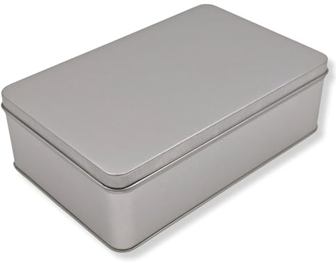 Klassiker Blank platt MAXI flasklock, kakburk, godisburk, kryddburk, miniburk för små redskap volym ca 1,6 l mått L/B/H 19,7 x 12,8 x 6,5 cm
