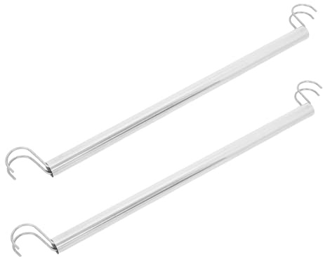 Mobestech 2 Pezzi Asta Appendiabiti in Acciaio Barra Appendicalze Resistente per Armadi e Mensole Supporto per Vestiti e Accessori Facile da Installare Design Moderno e Versatile