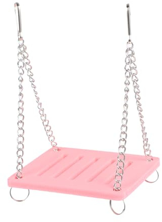 Gatuida Balançoire pour Hamster en Bois et Métal, Jouet Amusant et Solide, Taille Compacte, pour Cage de Petits Animaux, Adapté aux Hamsters et Autres Petits Rongeurs