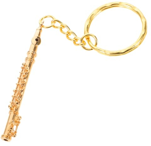 VALICLUD Porte-clés Flûte Miniature Métal Rétro Charm Instrument de Musique Léger et Artistique pour Sac à Dos Porte-monnaie et Voiture Accessoire Unique pour Fans de Musique