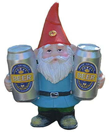 TOPINCN Scultura di Nano Birra in Resina, Divertente Statua di Gnomo da Giardino con Design Unico per la Decorazione di Piante da Tavolo da Giardino (#2)