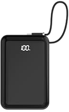 Nilox Powerbank 65W 20000 mAh con Cavo USB-C Integrato, Ricarica Rapida per Notebook, Laptop, Smartphone e Tablet, Batteria Portatile con Display LED, 2 Porte USB-C, Fast Charge, Nero
