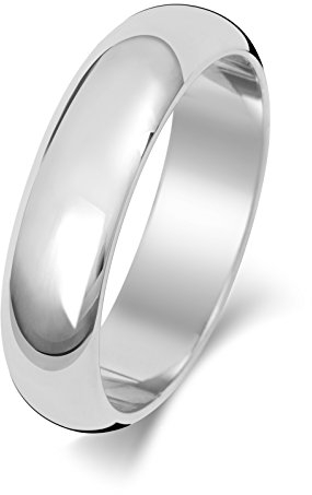 Platin 950 5mm D-Form Herren/Damen - Trauring/Ehering/Hochzeitsring WJS15061