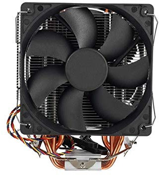 BRICOLAJE Asamblea del radiador Apto for CPU Radiador 12Cm Fan 6 Tubo de calor de cobre 4Pin Radiador Dual ventilador del radiador 1150/1151/1155/1156/1366/775/2011 ( Color : Black and silver )