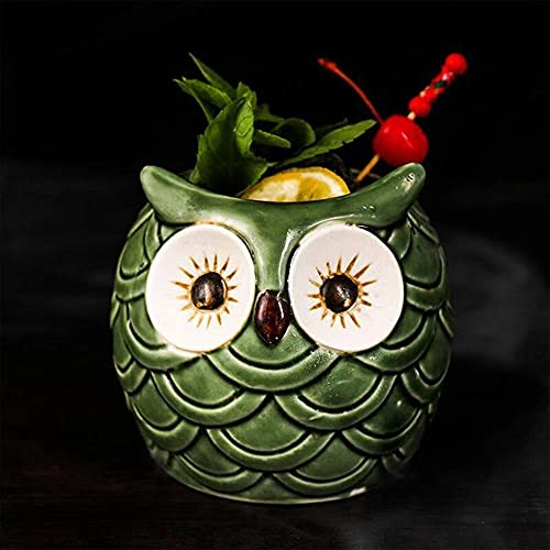 Tiki Mugs Cocktailbecher, 500 ml, Keramik, Tiki-Becher, niedlich, exotisch, hawaiianisches Design, professionelle Hawaii-Party-Barware