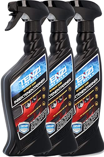 3x Insektenreiniger TENZI Detailer (600ml) für Auto, Wohnwagen, Motorrad, Insektenentferner für Glas, Scheiben, Karosserie, Lack, Chrom, Außenreiniger, Entferner für Insekten, Mücke, Fliegen, Vogelkot
