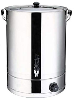 Edelstahl Catering Heißwasser-/Teeurne | Durchlauferhitzer, Boiler und | Geeignet für den gewerblichen/Bürogebrauch | Doppelwandig isoliert (Farbe : Silber, Größe : 30L) (Silber 30