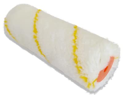 Quercos Farbwalze 16 cm. Ersatzwalze Midi. Kein Spritzer. Farbrolle Polyamid. Farbrolle für Wand und Decke, Malerrolle zum Malen. Malerwalze Gelbfaden Kombiwalze. (B)