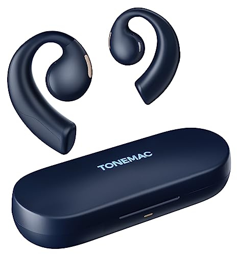 TONEMAC Q1 Open-Ear Bluetooth Wireless Kopfhörer, Running Kopfhörer Bluetooth 5.2, Kopfhörer Sport Wireless mit HD Mic, 30H Spielzeit IP67 Wasserdicht