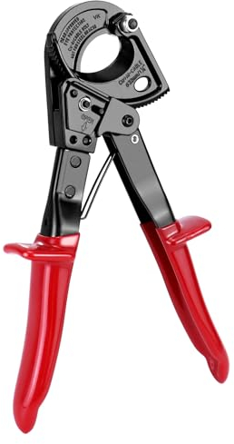 QWORK® Kabelschneider, HS325A Robuste Ratschen-Kabelschneider, für Aluminium-Kupferkabel, bis 240 mm²