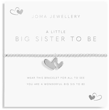 Joma Jewellery barnarmband En liten storasyster kommer snart att komma! , silver | 15,5 cm töjbar, Nickel