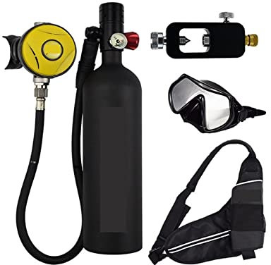 AXADD Attrezzatura Subacquea, Attrezzatura Subacquea 1000ML Portable Diving Equipment Diving Rebreather (Color : Noir, Size : Small)
