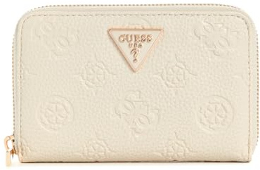 GUESS Cresidia SLG Zip Around Wallet M Bone