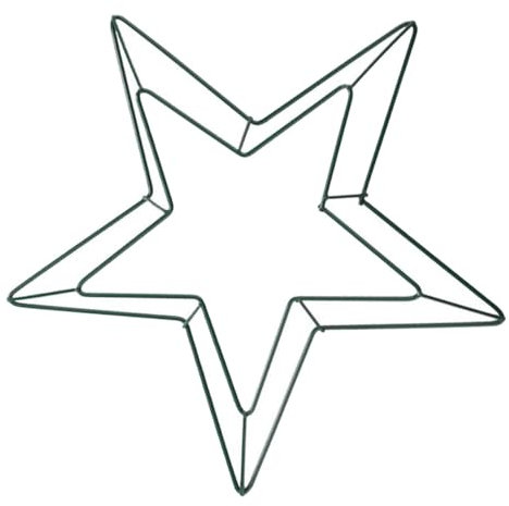 OFFSCH Sternförmiger Blumenreifen Aus Metall DIY-kranzrahmen Aus Eisen Wiederverwendbarer Kranzrahmen Aus Draht Pentagramm-kranzrahmen Metallkranz 35 cm