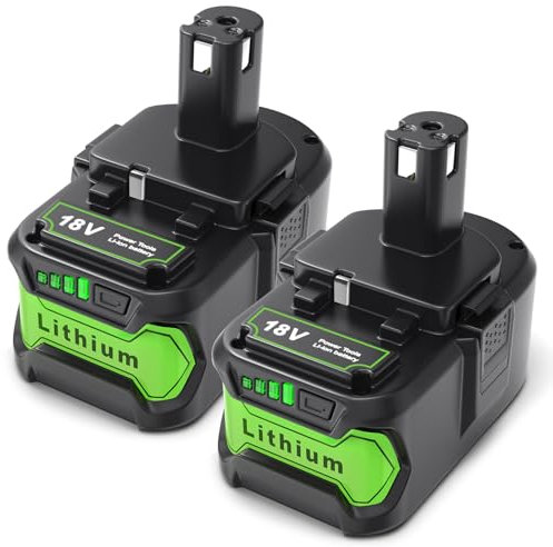 18V Ersatzakku 5Ah für Ryobi Akku: 2-Stück Li-ion Batterie für Ryobi ONE+ Akku - Kompatibel P108 RB18L50 RB18L40 RB18L25 BPL-1815 BPL-1820G BPL18151 BPL1820 P104 P105 P107