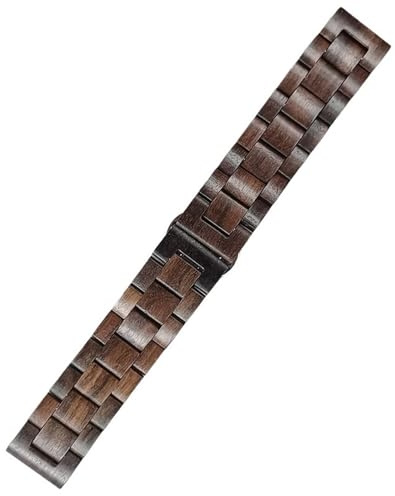 THBGTCNQ Holz-Uhrenarmband, 20 mm, 22 mm, Schnellverschluss-Armband, Unisex, Edelstahl, Faltschließe, Ersatzarmband for Smartwatch, Quarzuhr