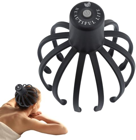 Masajeador De Cabeza Electrico Pulpo, Masajeador De Cabeza Y Cuero Cabelludo, Masajeador Octopus Automático, Masajeador De Cabeza Portátil 12 Garras Para Relajación Y Alivio Estrés, 3 Modos Ajustable