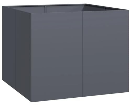 vidaXL Pflanzgefäß Anthrazit 100x100x80 cm Stahl