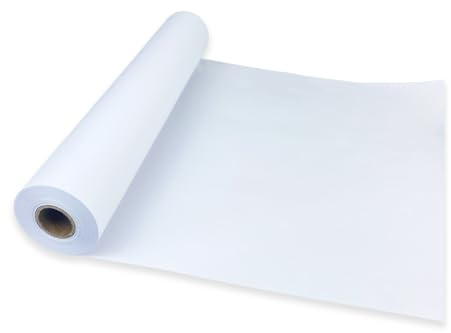 Rotolo di carta da disegno, 30 cm x 20 m, colore bianco, 75 g/m², per pittura e schizzi, carta da cavalletto, carta per bacheche, arte da parete, carta da regalo, forniture per scuola, casa e ufficio