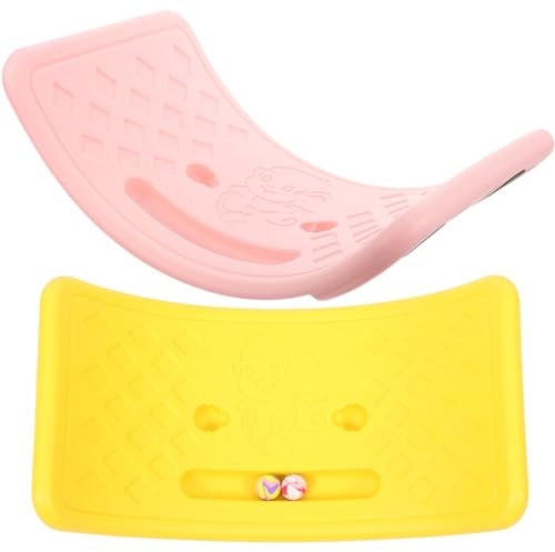 Happyyami 2stücke Balancebrett Für Junge Mädchen Balancierbalken Für Kleinkinder Wackelbrett Sensorikspielzeug Balanceplatte Für Kleinkinder Kinderwippe Für Gleichgewichtstraining
