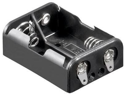 CABLEPELADO - Battery Holder for 2 N Batteries (FR1, HR1, LR1) Black – Ideal for Arduino and DIY Electronics | Durable Material | Simple Integration | Compact and Lightweight