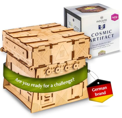 INSCAPE Cosmic Artifact – Cluebox – Level 5 molto pesante – Scatola puzzle in legno – Puzzle Box – Escape Room gioco per adulti – Giochi di aglio – Puzzle in legno 3D – Giochi di pensiero
