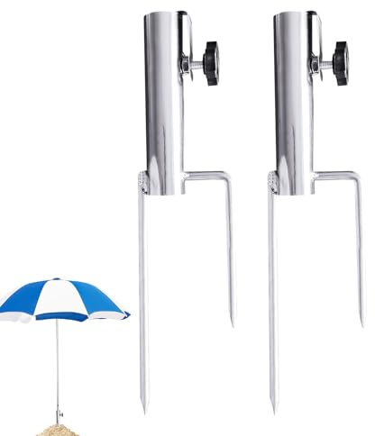 Sonnenschirmständer mit Rasendorn, 1PC Sonnenschirm mit Ständer, Erdspieß Sonnenschirm, Schirmständer Strand, Abnehmbarer Sonnenschirmhalter, Bodenspieß für Angeln Strand Rasen Garten, Öffnung 3,0 cm
