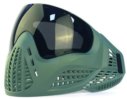 Paintball-Maske mit PC-Objektiv, Schutzbrille, Airsoft-Maske, Vollgesichtsmasken, verstellbarer, rutschfester Riemen, taktische Schutzausrüstung (OD-graue Linse)