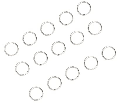 Uonlytech Anillos Abiertos Tamaño 7x6mm Color Plata 200 de Acero Inoxidable para Llaveros y Joyería Ideales para Proyectos de Bricolaje y Pulseras