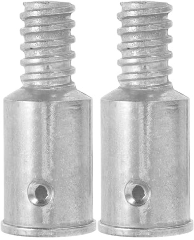 GLEAVI 2pcs Broom Handle Threaded End: 25mm Threaded Pole Adapter for Mop and Broom Handles - Aluminum Alloy Mop Pole Connector Tip