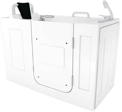 AcquaVapore Sitzwanne Whirlpool Badewanne mit Tür S07WP-A-R 140x76cm