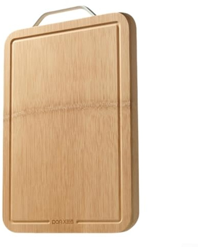 Planche à découper rectangulaire en bois pour cuisine, préparation des aliments, hacher, fruits, légumes, épaisseur lisse et équilibrée (30 x 45 x 1,8 cm)