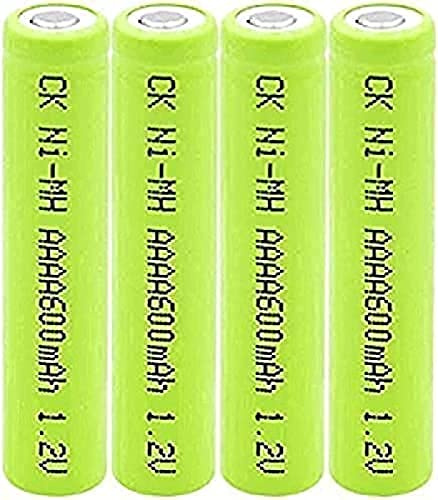 SAQPAFEBX Rechargeable Batte Rechargeable Ni Mh AAAA Batteries 1 2V Ni Mh Battery 600Mah for Am6 Lr61 Led FLA Mini Fan 4pcs（12,25）