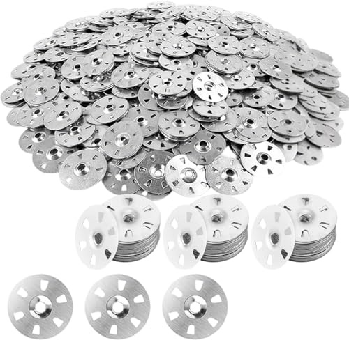 Rearjia 320Pcs Easy Fix Washers, Tile Backer Board Washers, Rust-Resistant Insulation Washer for Insulation Boards, Backer Boards, Thermoboard & Tiles