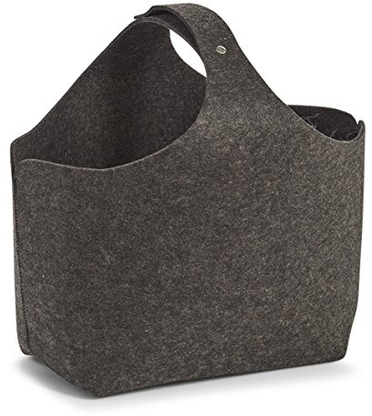 Zeller 14373 Aufbewahrungskorb, Filz, anthrazit, 36 x 22 x 47 cm, 4003368143736
