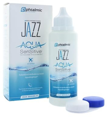 Ophtalmic Aqua Sensitive Jazz solution multifonction pour tous types de lentilles souples 100ml