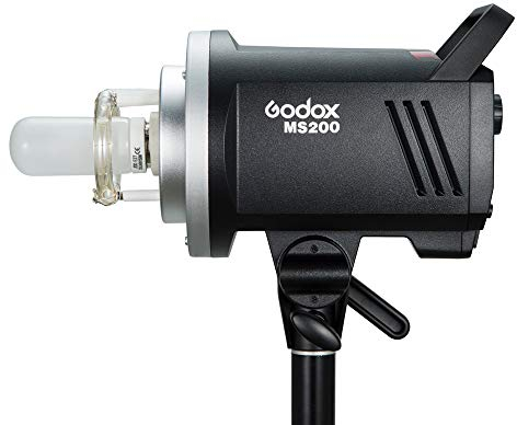 GODOX MS200 Compact Studio Flash 200Ws GN53 5600K Sistema Godox X integrato con luce di modellazione Bowens Mount da 150W (MS200)