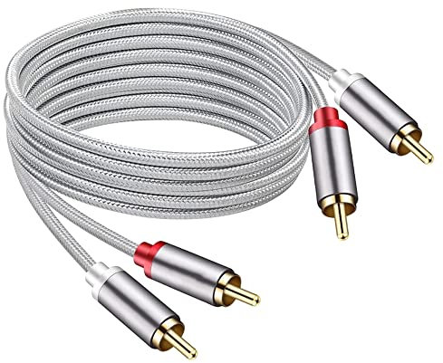 ezqnirk 1ps 1m 2m 3m 5m 10m 2RCA à 2RCA mâle au câble audio mâle à mâle câble RCA Câble audio de l'audio adapté à la maison Home Théâtre DVD TV Amplifier Soundbox,10m