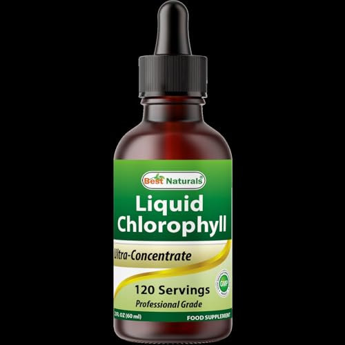 Best Naturals Liquid Chlorophyll Drops - 50 mg - 120 Servings Per Glass Bottle - 2 FL OZ (Pack of 2)