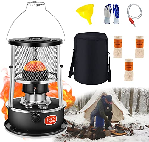 Kerosene Stove Heater,Portable Petroleum Stove,Indoor Mobile Kerosene Stove Burner,Without Electricity Oil Stove Heater,Efficient Paraffin Heater,for Outdoor Camping Patio Tent Hiking,Green-4.5L