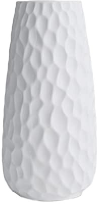 Koomuao Vase en Céramique Blanc pour Décoration Intérieure - Moderne Minimaliste pour Fleurs, Pampa, Maison, Fête, Centre de Table de Mariage (B)
