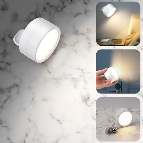PhilzOps LED Wandleuchte Innen, Wandlampe Akku USB Wandlicht Dimmbar 3 Farbmodi mit Timer Fernbedienung Kabellose Touch Control Lampe für Wohnzimmer Schlafzimmer Geschenke für Valentinstag Muttertag